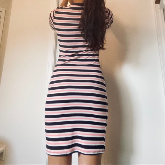 Stripes Dress pink and black - Picture 2 of 2